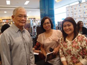 With Mr. Jaime Laya, former Central Bank Governor, and Becky Boco, a friend from Tacloban City